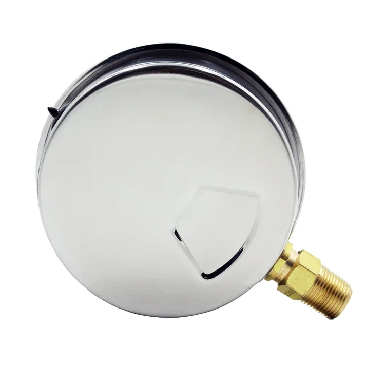 100mm Vibration-resistance Lazy Hand Analog Mechanical Dial Gauge Low Anti-shock Pressure Gauge with Red Needle Double Needle