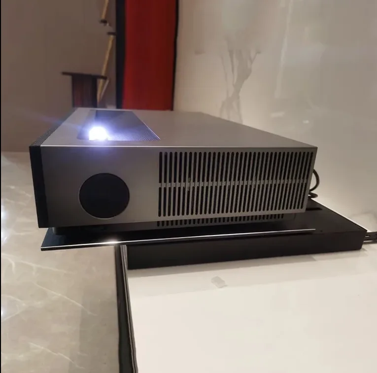 Yinzam UST Laser Projector Platform Slider Cabinet with Motorized Mobile Telescopic Table Laser Projector TV Stand for Home