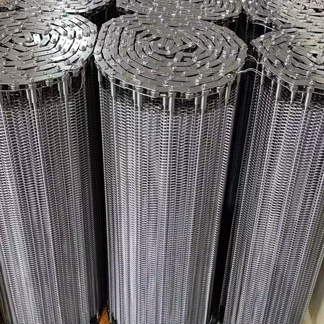 Anti-Corrosion 316 Stainless Steel Wire Mesh Belt for Instant Noodle Steamer Machine SS304 Chain Long Service Life Customized