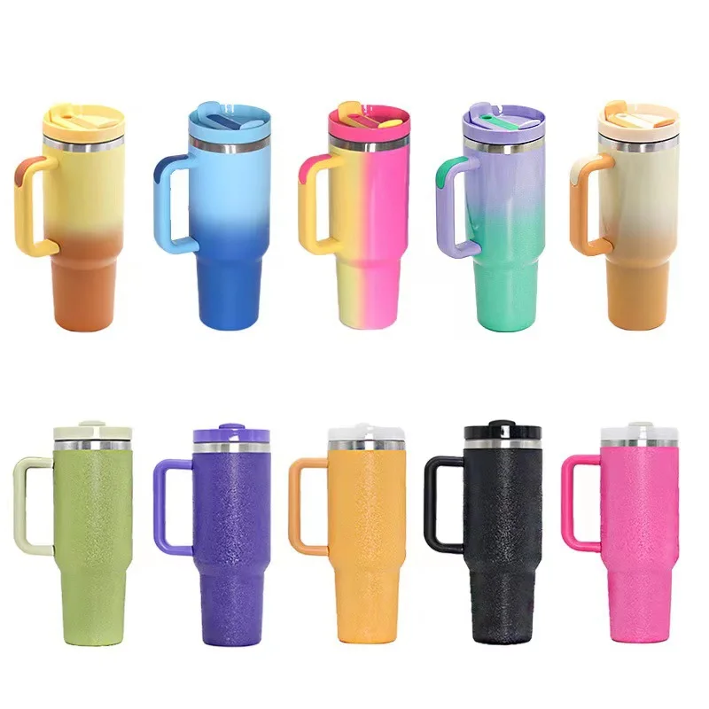 Rainbow Color 40oz Car Mug Transfer Printing Logo Double-layer Sus304 ...