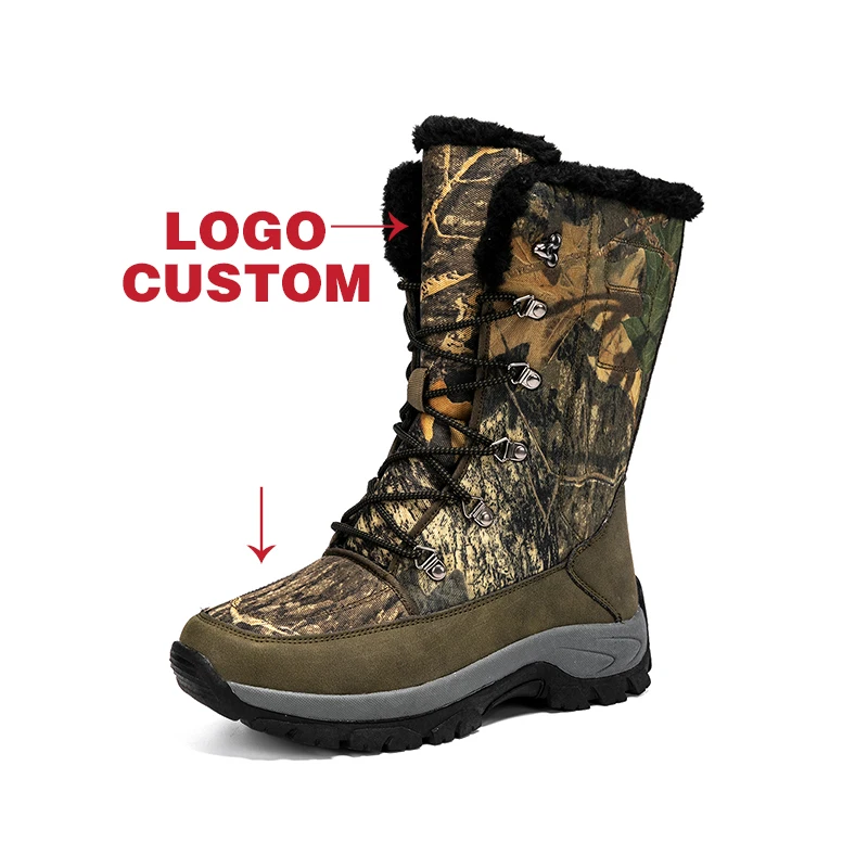 Botas De Nieve Impermeables Y Antideslizantes Para Hombre,Calzado Cálido De  Tubo Alto Para Caza Y Pesca Al Aire Libre,Para Invierno - Buy Hombres Botas  Para La Nieve De La Agricultura Zapatos Personalizados,Caza