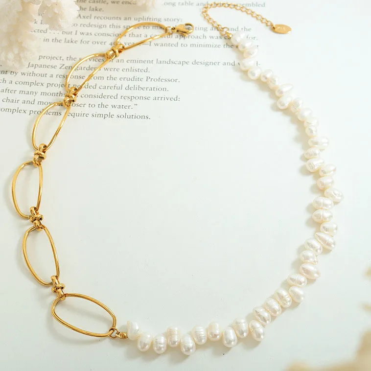 Pearl Mix Malti Chain Necklace（Gold） Pearl Mix Malti Chain Necklace（Gold） Buy Gold Tone Pearl