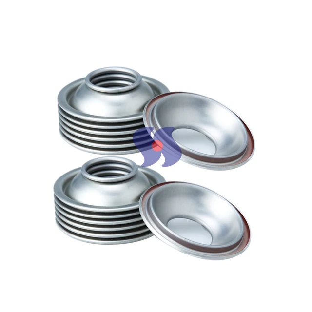 In Diameter 57mm Aerosol Component Cones & Domes With Clear Lacquered Outside And Plain Inside