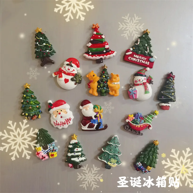 New Year Christmas old man first refrigerator sticker cross-border gift creative magnetic sticker three-dimensional window