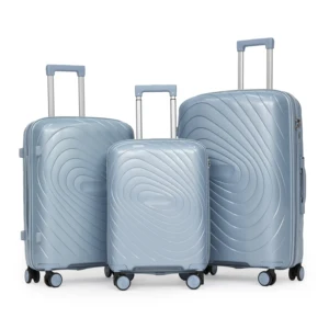 Factory Wholesale PP Spinner Suitcase Four-Piece Set 20" 24" 28" Lightweight TSA Lock Compatible Customizable Travel Case