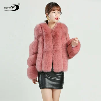 Winter Big Long Colorful Pink Black White Racoon Fur Coat Lady Girl Women Real Fox Mink Fux Fur Coats