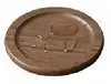 Black walnut varnish coaster