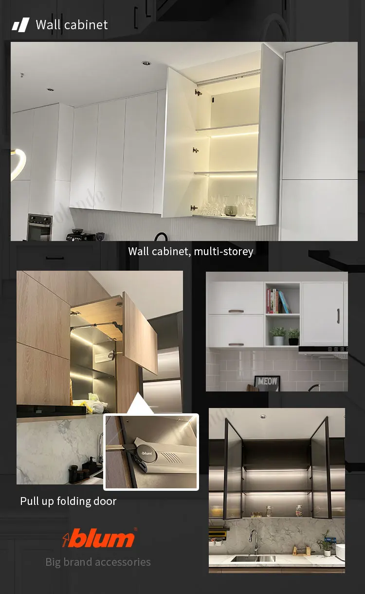 Custom Smart Luxury Style Furniture White Island Set Melamine Modular ...