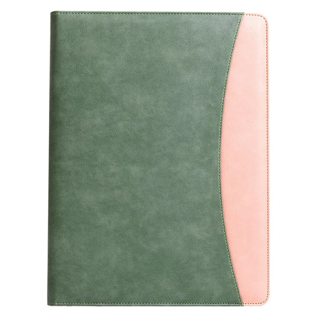 A4 folder leather business trip essential multi-functional book folder can be customized logo