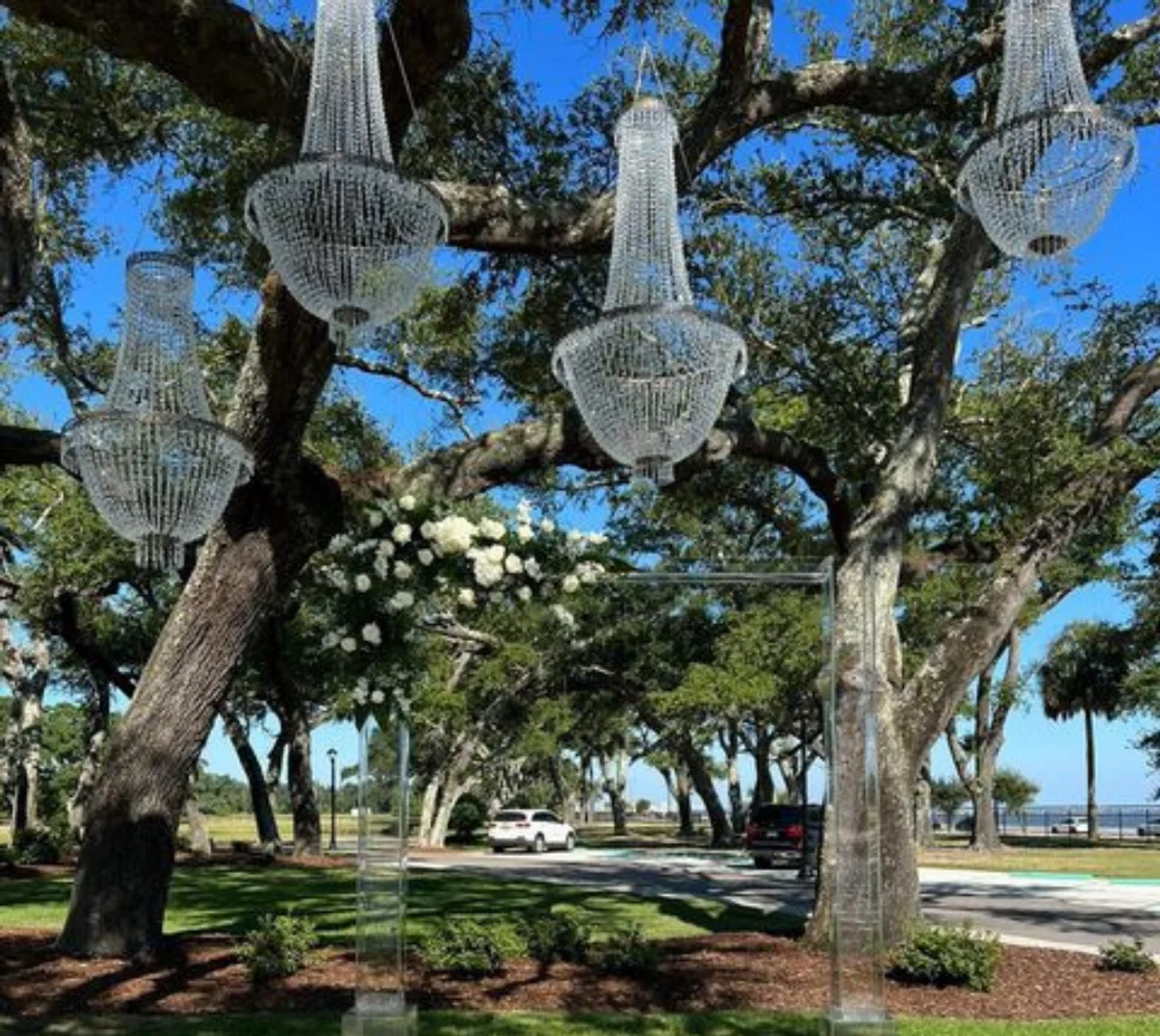 Modern Stand Wedding Lighting Waterproof Outdoor Crystal Wedding Chandeliers for Weddings Decor