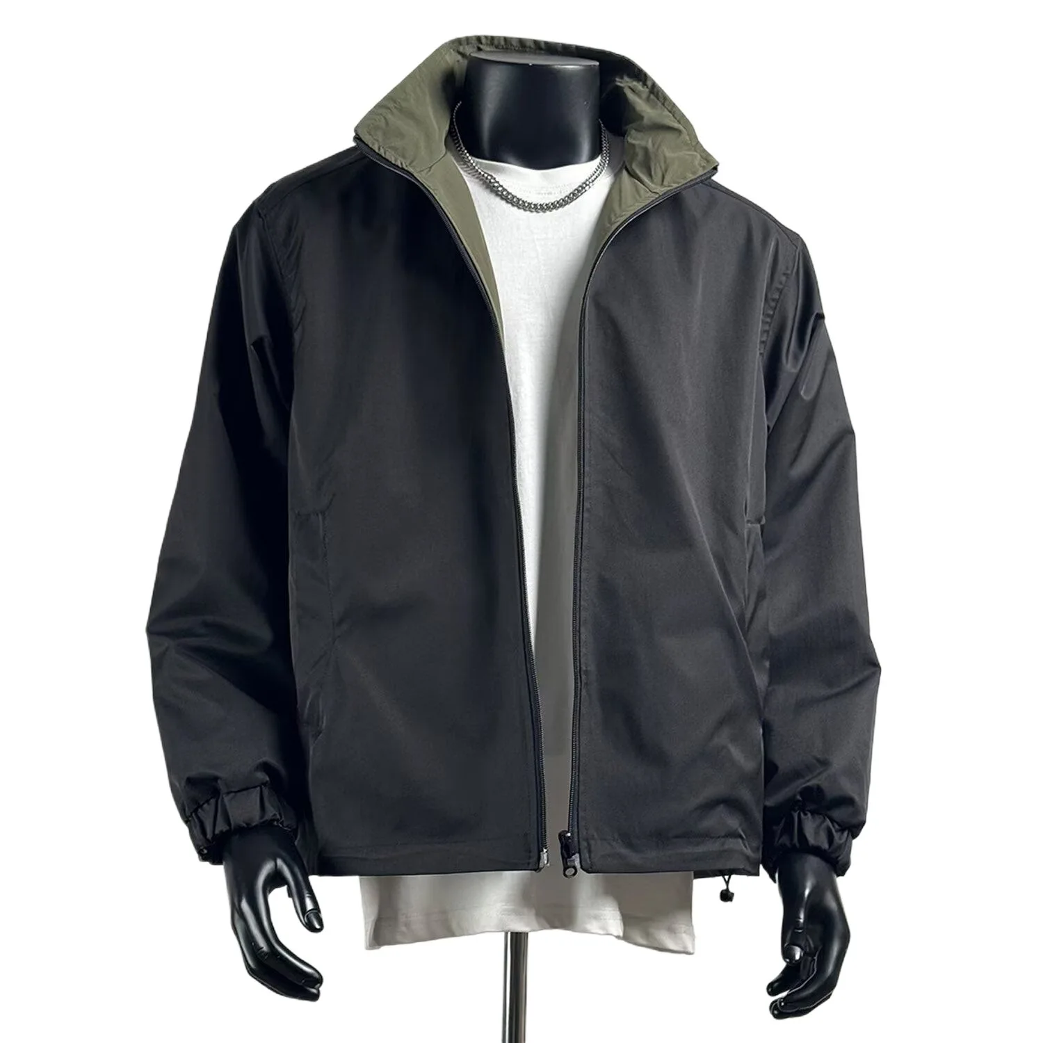 ヤマハ　リバーシブル　キルティング　ジャケットxl メンズリバーシブルコーティング防水キャンバスキルティングジャケット