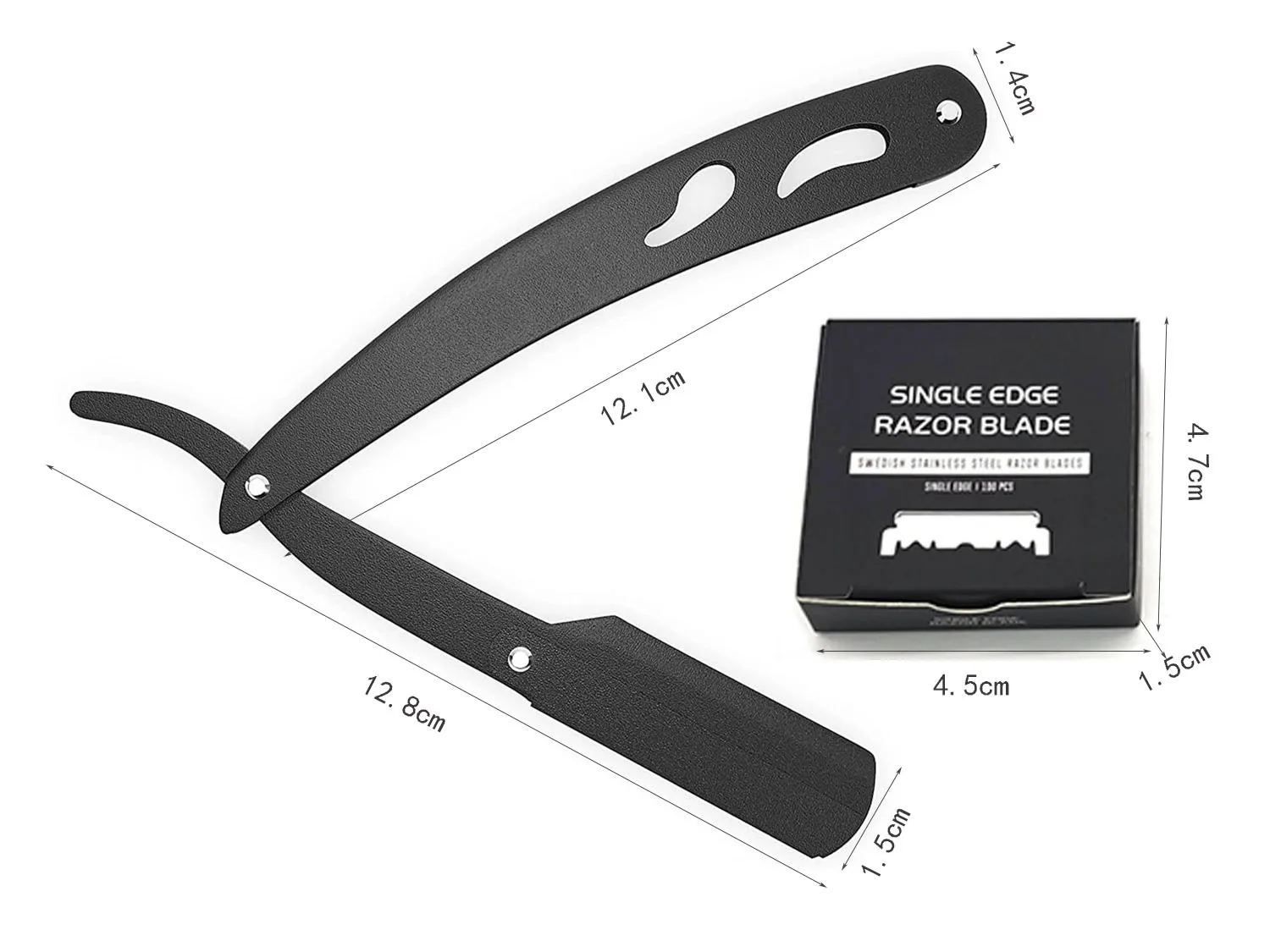 Professional Barber Straight Edge Razor Safety With 100 Blades 100