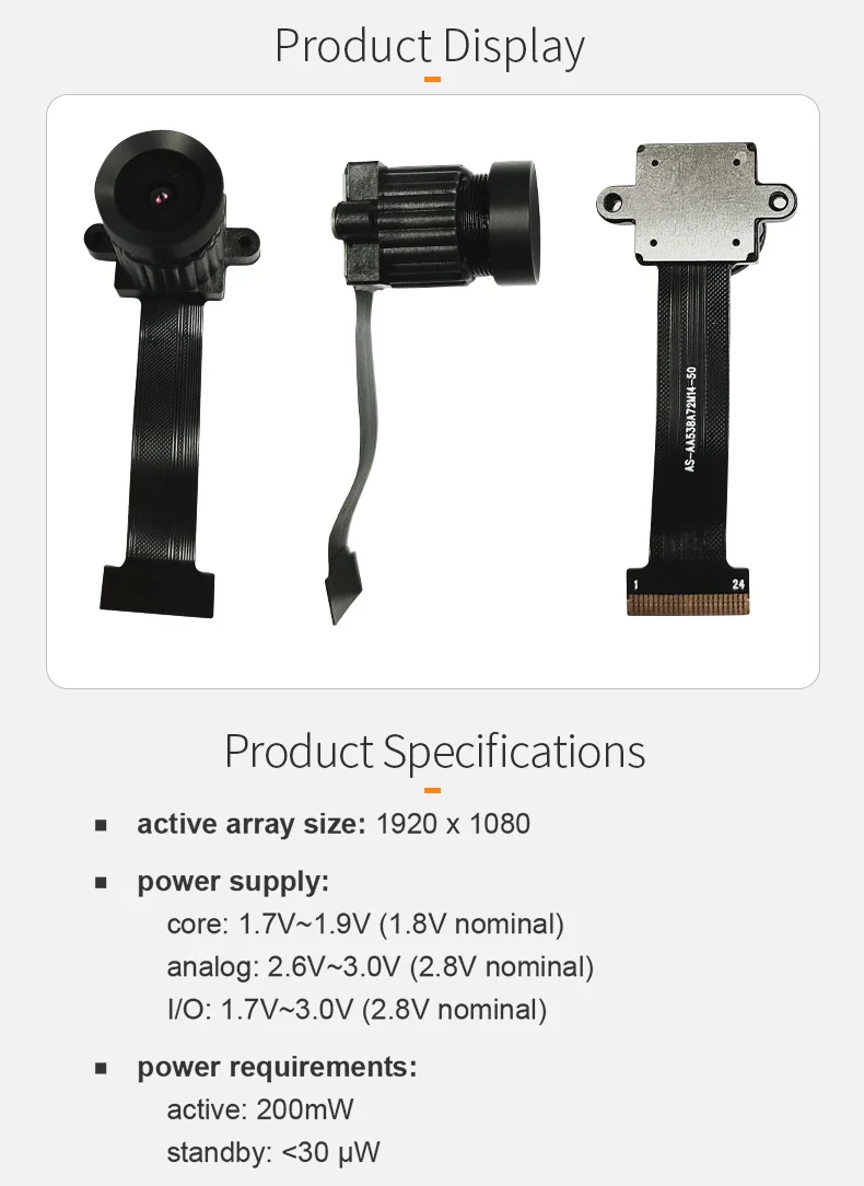 DGZX Micro 24pin-FPC Mipi HDR Low Light 2MP 1080P OV2735 CMOS 30Fps 60fps Camera Module for Atm Machines插图1