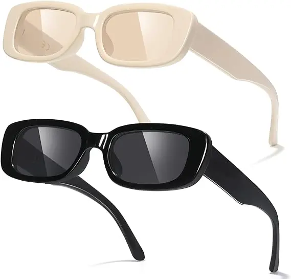 Rectangle Sunglasses - Trendy Y2K Retro 90s Sun Glasses display picture 2