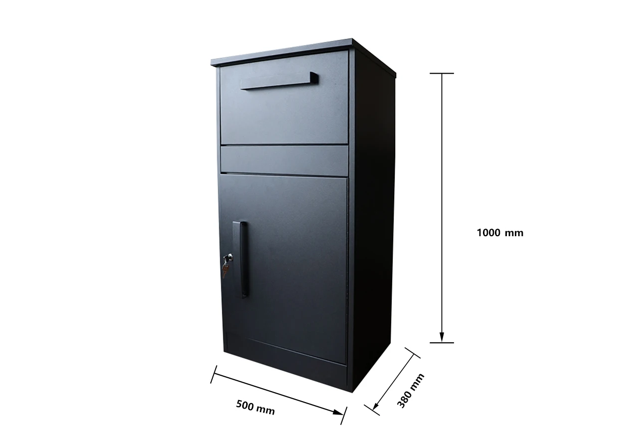 Outdoor Stainless Metal Post Home Packages Parcel Letter Mail Delivery Box