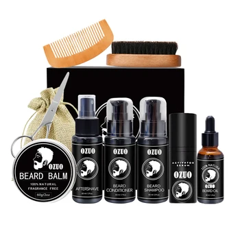 UUFINE factory wholesale beard growth kit for men grooming care  beard care oil balm products kit for men
