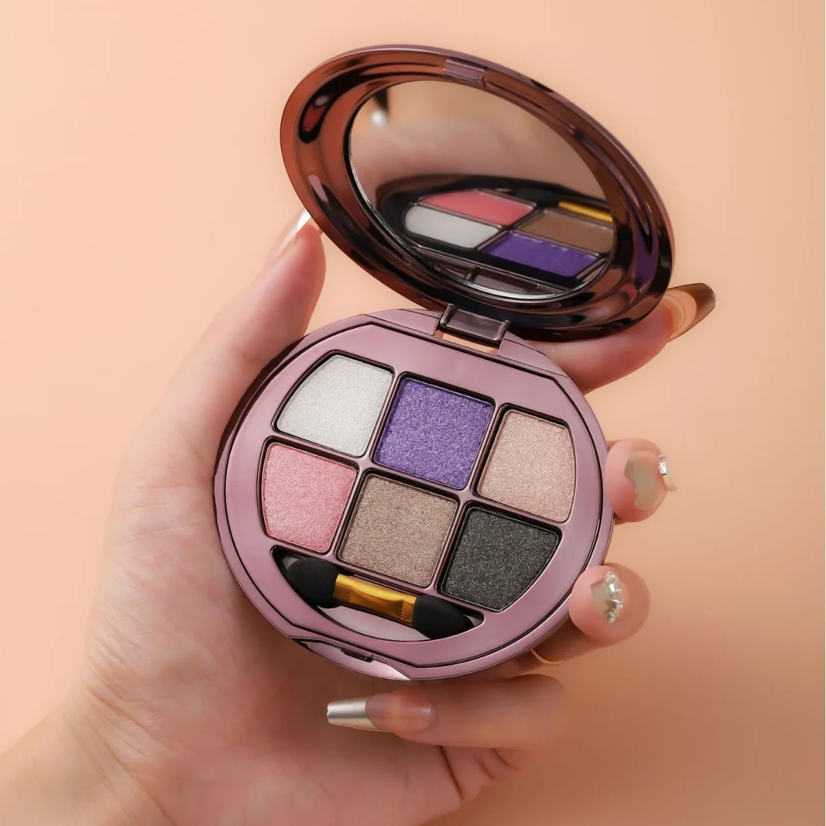 Wholesale 6 Colors Vegan Waterproof Shimmering Matte High Pigmented Makeup Eye Shadow Palette