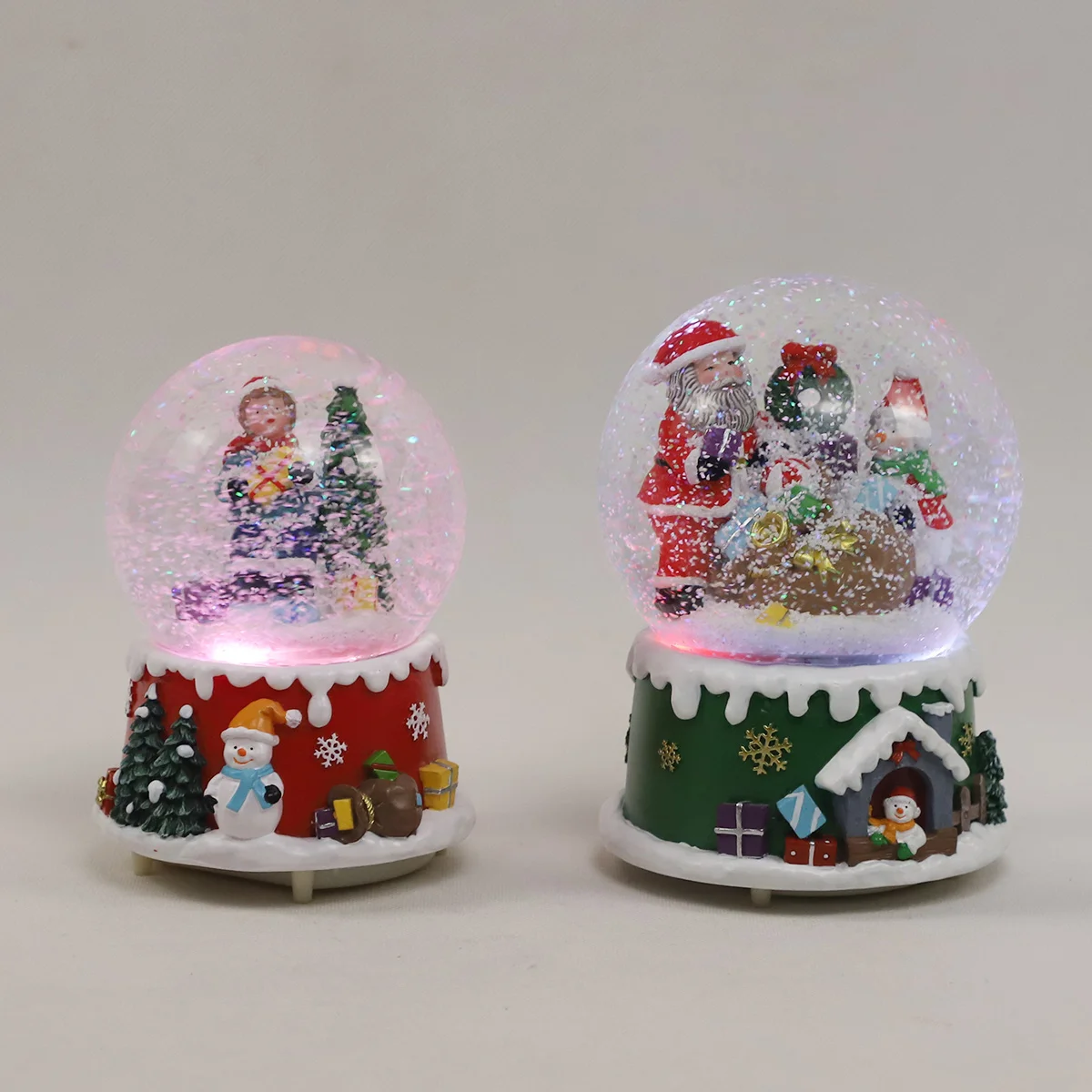 bauble balls custom blown glass christmas ornament creative gifts lighted snow globe