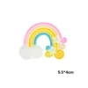 ยางนิ่มสีชมพูอ่อนรุ้ง