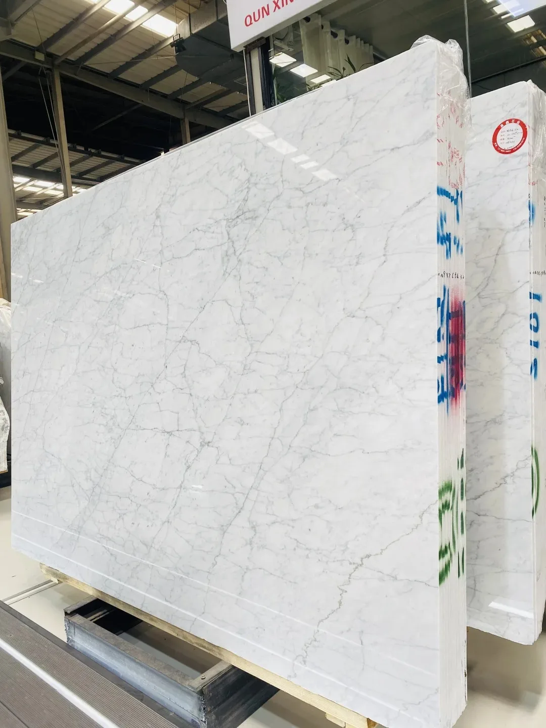 product natural carrara white marble washbasin with groove design for indoor bathrooms and toilets marble groove design-9