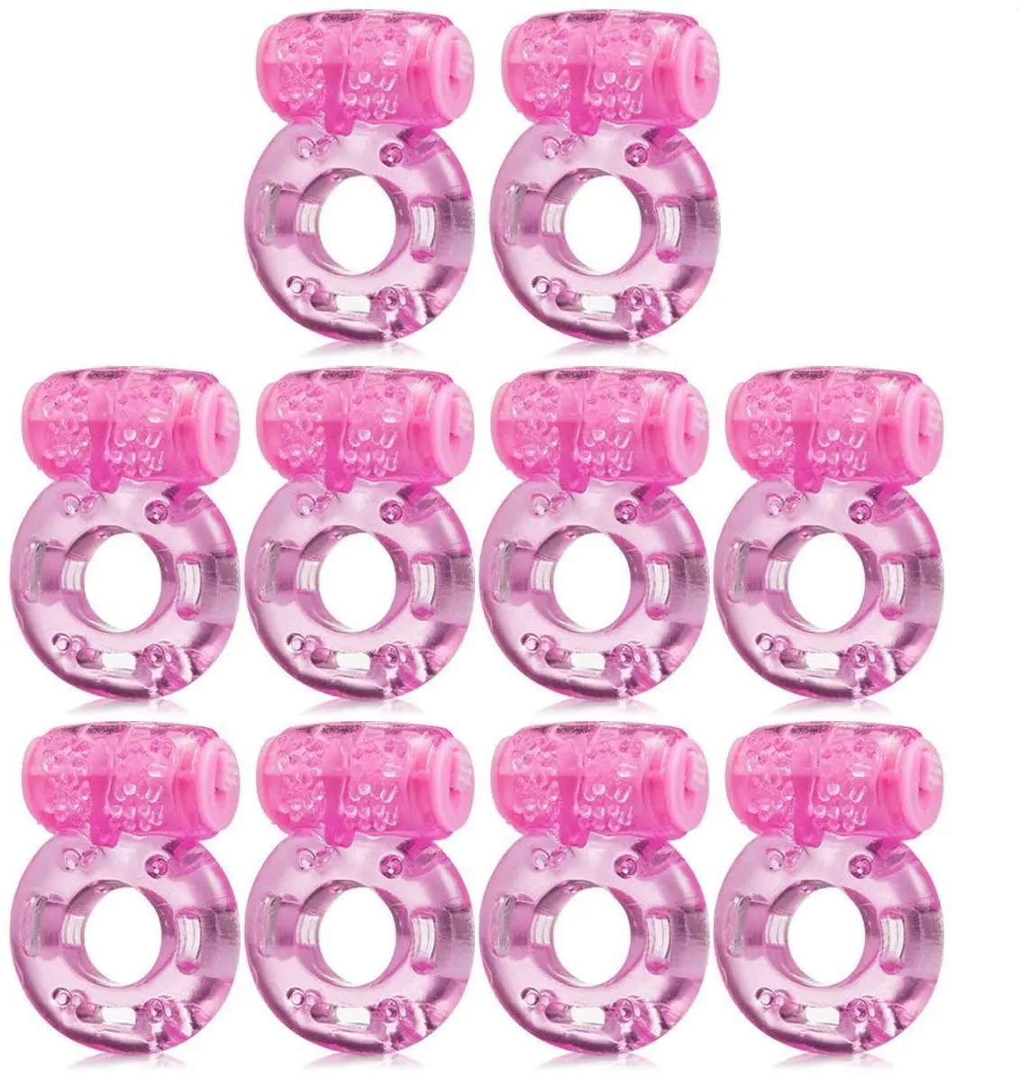 Anneau Pénien Vibrant Silicone Violet Avec Stimulateur Clitoridien - Neuf