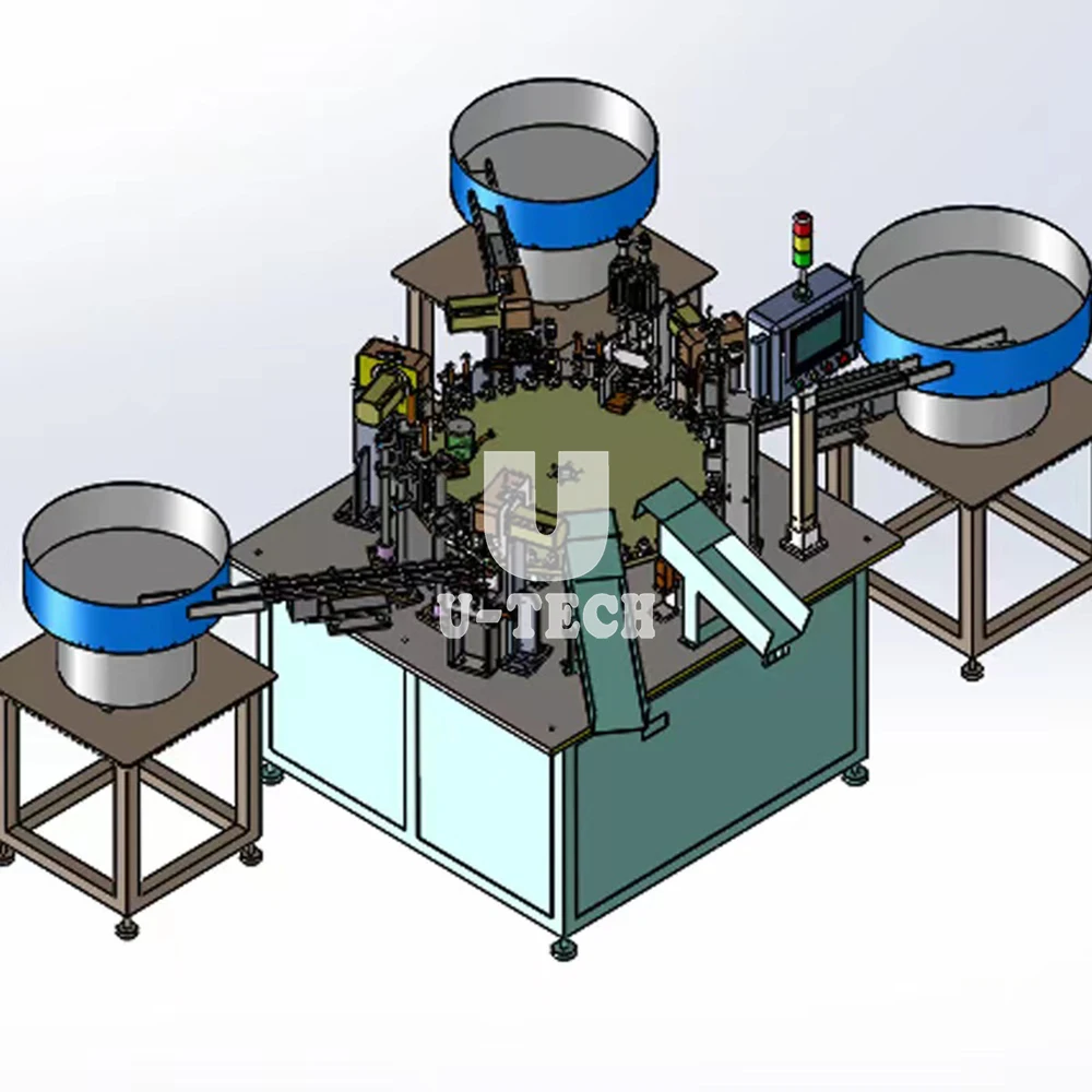 2021 U TECH High Speed 2 Part Twist Off Cap Flip Top Closure Lid Bottle Tapa Cap Closing Folding Making Assembly Machine