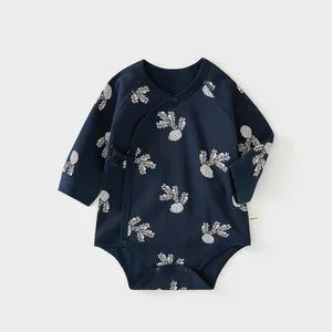 New Baby Clothes Pure Cotton Infant Bodysuit Long Sleeve Jumpsuit Seamless Floral A-Class Baby Romper