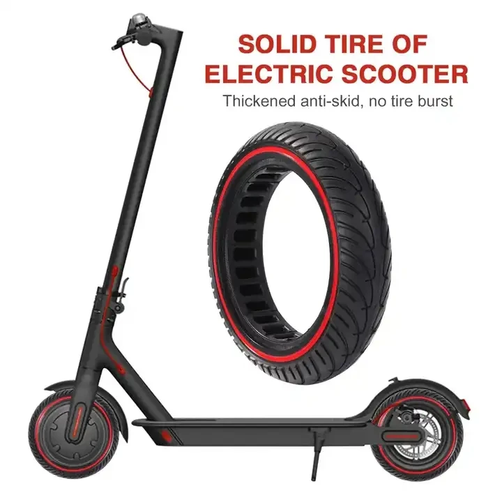 Ridefixing EU Stock Pneus solides Pour Xiaomi M365 Scooter électrique 8.5 pouces Pneus en caoutchouc sans tube Pneus à anneaux colorés en nid de miel