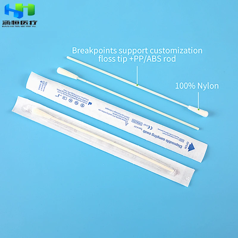 Hanheng Flocked Swabs with Transport Tube for Virus Testing - Oropharyngeal-Nasopharyngeal-CE0197/ISO13485/REACH/UKCA