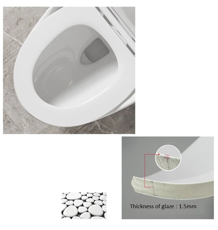 Modern design hotel bathroom round water closet siphon flushing one piece ceramic egg shaped wc toilet details