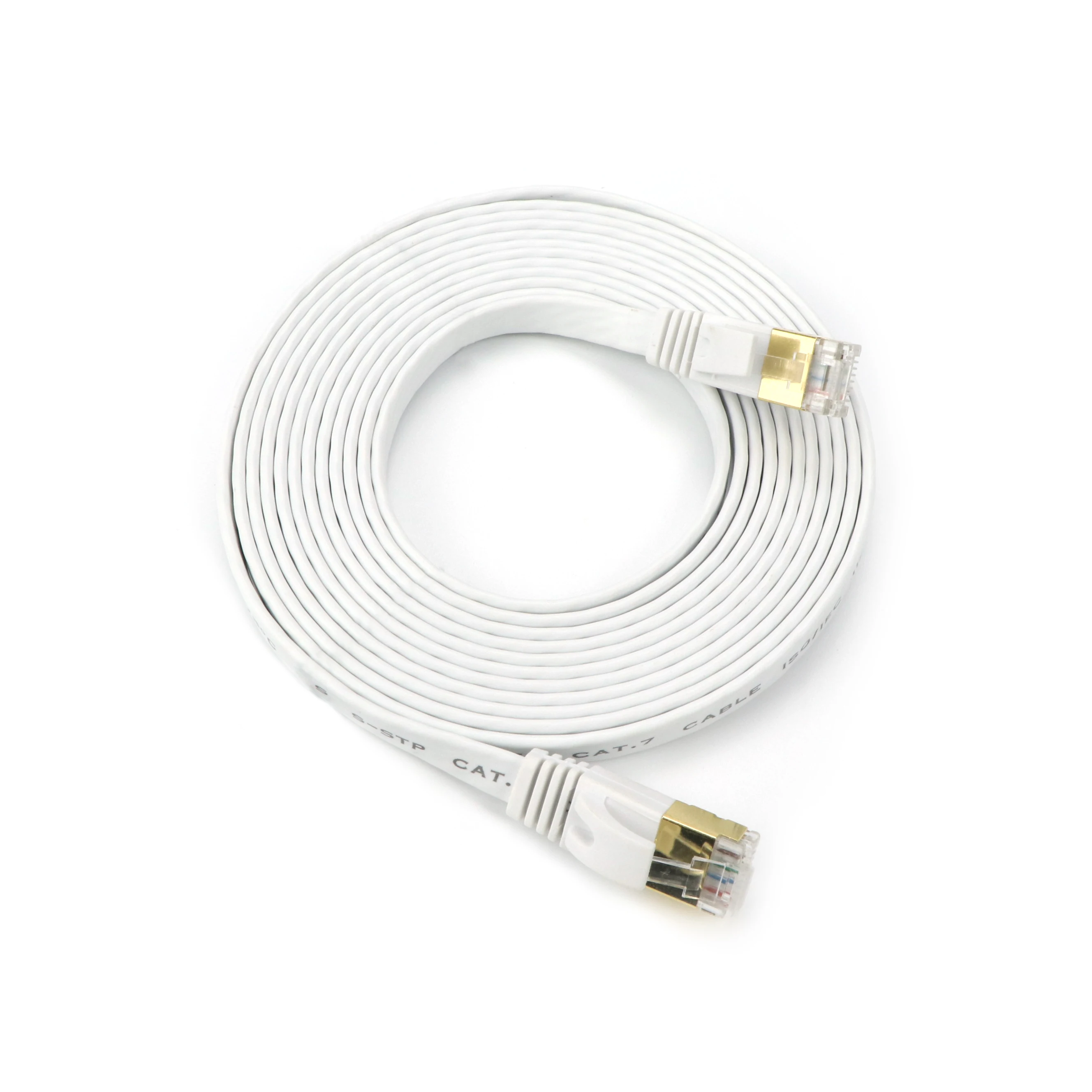 40ft Cat7 Sstp Cable Flat Cat7 Network Cable High Speed Flat