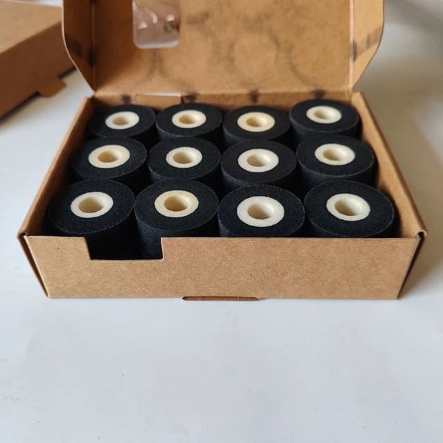 DIKAI833ink 36x45mm Black Hot INK Roll for Roller Transfer Printing Coding Machine with 130-160C Temperature and Pillow Packing