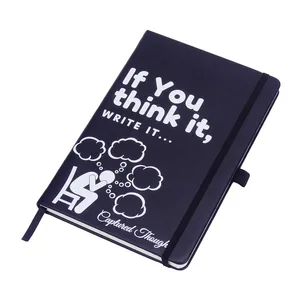 2026 Custom PU Leather Notebook Gold Foil Soft Hardcover A5/A6 Paper Writing Journal Sewing Binding Travel Diary for Journaling