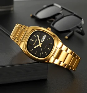 SKMEI 2420 Men's Watch-Water Resistant 3ATM Stainless Steel Band Alloy Case Auto Date High Quality