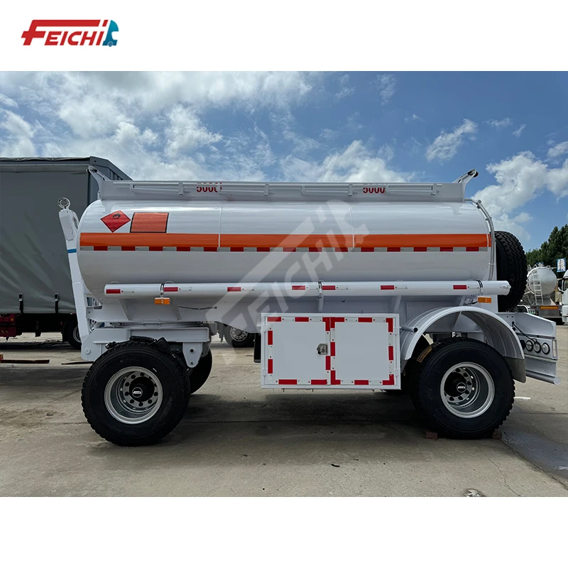 2 Axle 10000L Towbar Tank Trailer Wine Juice Transport Tank Trailer Truck Semi Trailer Water Liquid Tanker for Sale