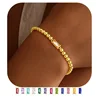 Bracelet en perles d'or et de cristal jaune