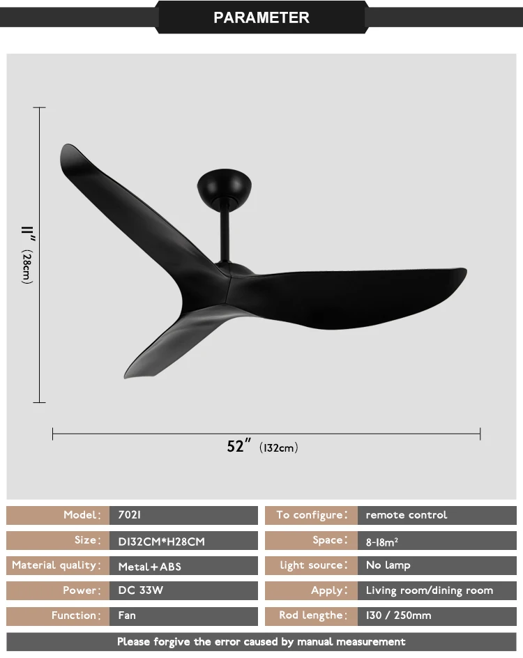 Ceiling Fan, HSG, 52-Inch, LED - detail 8