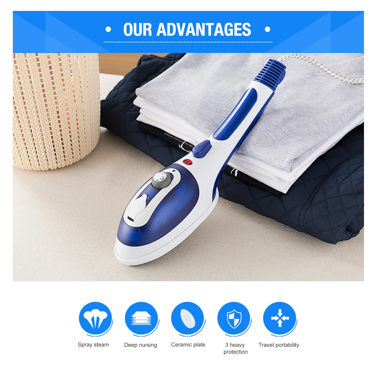 multifunctional handheld electric steam iron ceramic