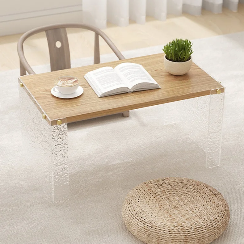 Coffee Table Clear Nordic Living Room Furniture Bed Bedside Accent End Side Square Oak Luxury Modern Acrylic Coffee Tables Wood