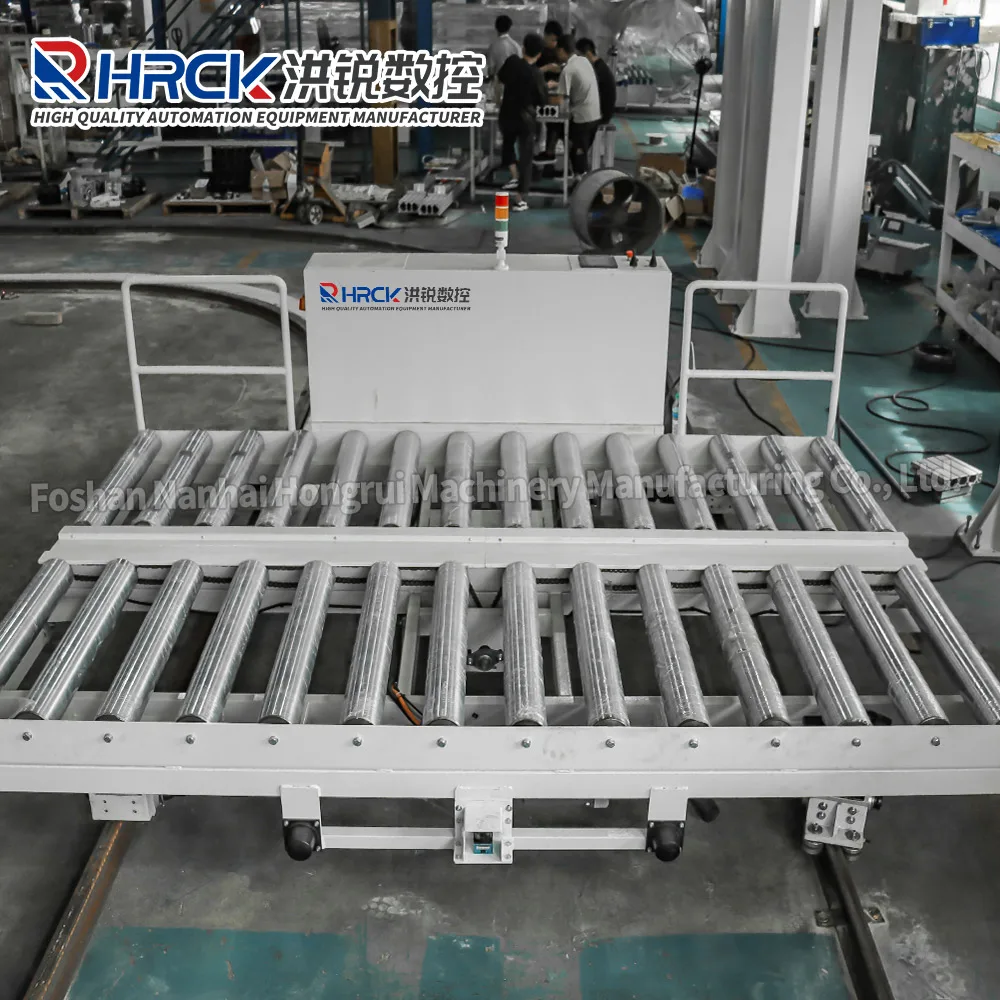 Unmanned conveyor bend RGV for panel furniture packaging production line