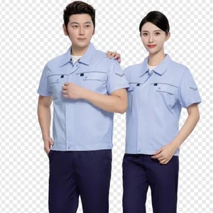 Unisex High Quality Polyester Cotton Short-Sleeved Work Suit Can Be Ordered Direct for Spring and Summer  Work Clothes