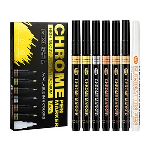 H46 Premium Chrome Finish Marker Pens Hot Sale Set with Anti Fade Ink Permanent Marker