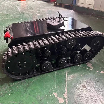 Stair Climb Robot Chassis Rubber Track Electric Crawler Robot Track Vehicle Platform Orchard Picking Construction Machine Parts