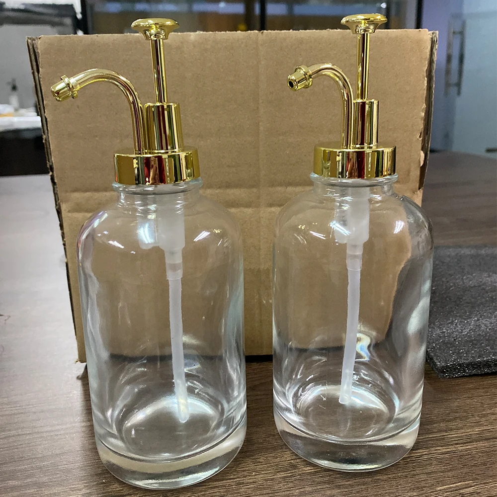 Transparent Coffee Syrup Glass Bottle 11oz 330ml Coffee Syrup Dispenser