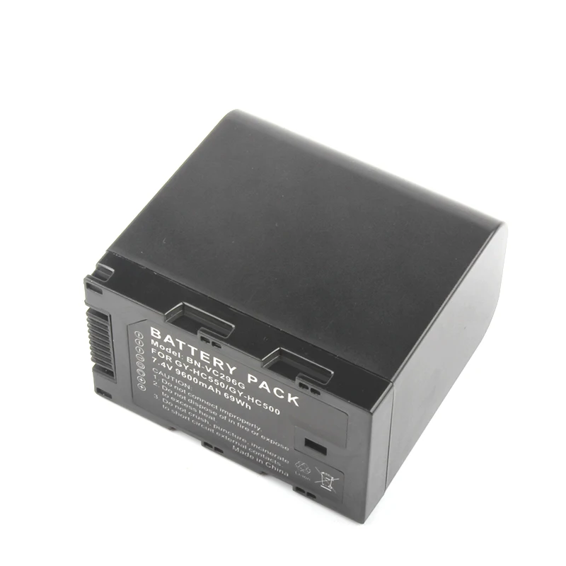 BN-VC296G High Capacity Replacement Batteries 7.4V 9600mAh Lithium Battery VC296G for JVC GY-HC500 GY-HC550 Cameras Battery manufacture