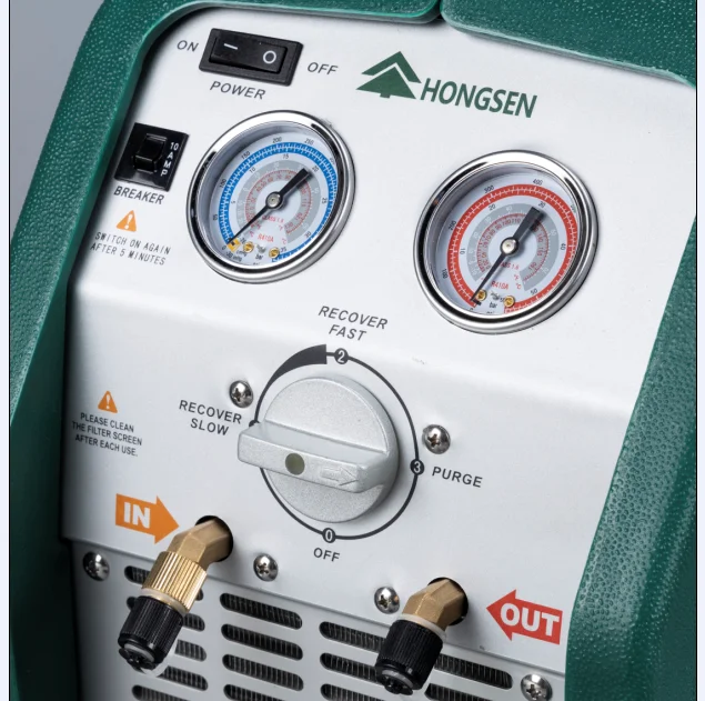 HONGSEN High-Efficiency Refrigerant Recovery Machine, Suitable for Common Refrigerants R250F R500F