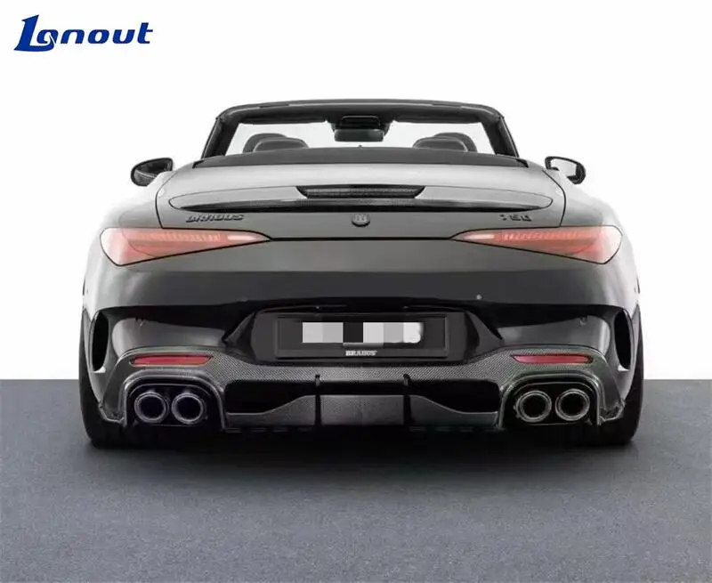 Saídas de Ar Dianteiras Spoiler Dianteiro Saias Laterais e Spoiler Traseiro para Mercedes Benz SL-Class foto 6