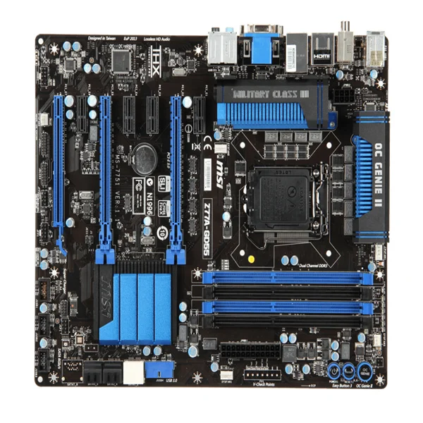 MSI Z77A-GD55 Used Motherboard - Supports 3rd Gen Intel Core