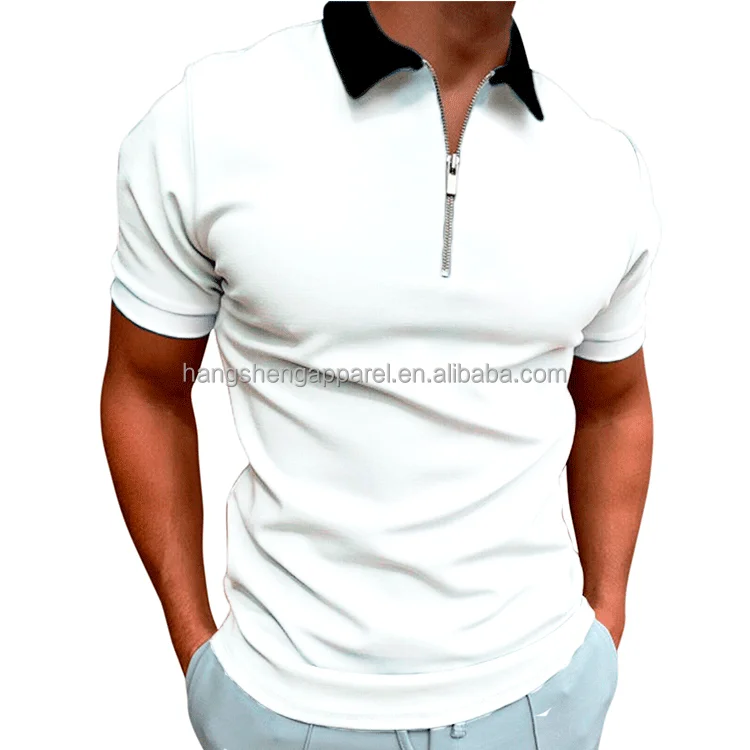 Wholesale Quick Dry Plain Custom Logo New Design Quarter Zip Polo Shirt ...