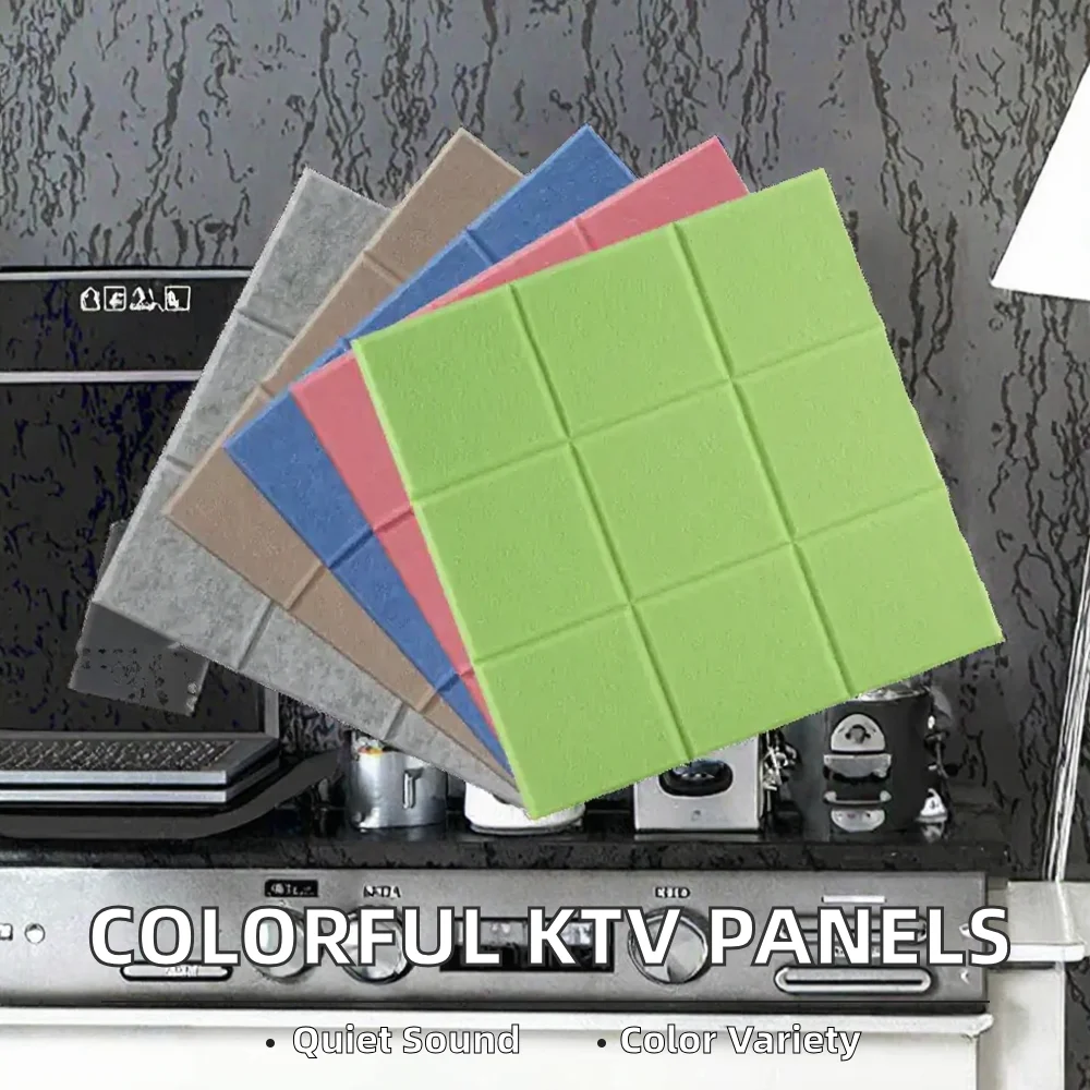New Modern Square KTV Soundboard Wall Acoustic Panels Sound-Absorption NRC 1.0 Eco-Friendly Black 3-year Warranty for Studio Use details